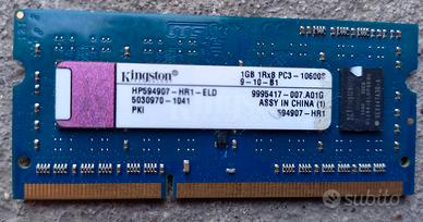 3 giga ram per pc portatile 