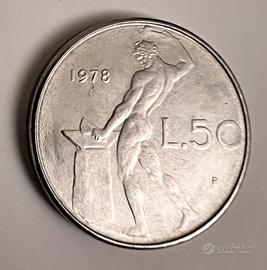 Moneta 50 lire anno 1978