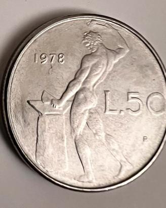 Moneta 50 lire anno 1978