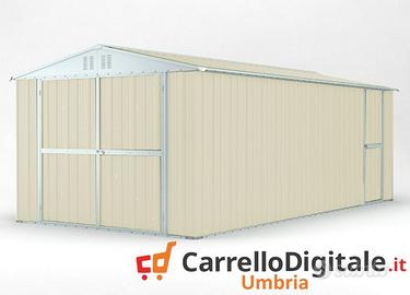 Box garage auto in Acciaio 327x611cm 19mq avorio