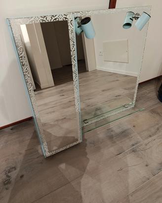 mobiletto da bagno con specchio 