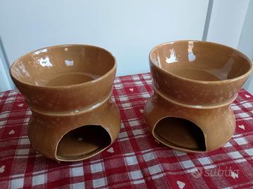 Coppia fornellini da tavola ceramica