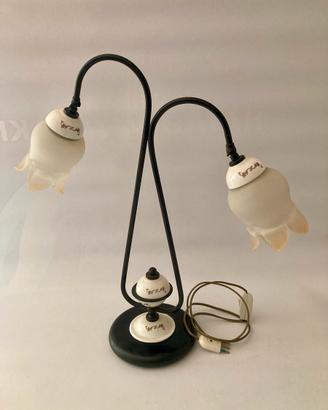 Doppia lampada vintage per tavernetta/mansarda