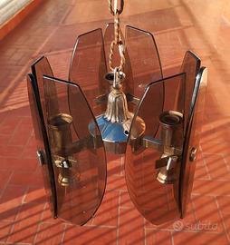 Lampadario design anni 70 stile VECA