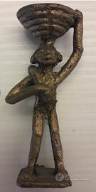 Statuetta africana in bronzo fine Ottocento 
