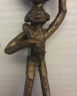Statuetta africana in bronzo fine Ottocento 