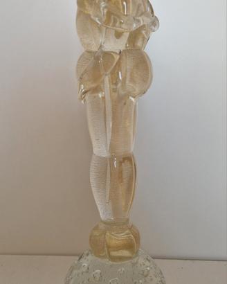 Scultura Amanti Vetro di Murano Foglio d'oro