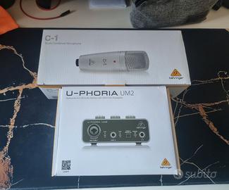 Set Behringer interfaccia audio + microfono