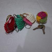 Borsette palline portachiavi fatti a mano