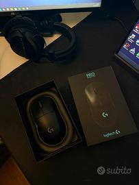 Logitech g pro Mouse gaming usb-c e bluetooth
