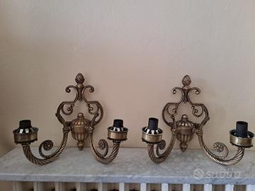 Coppia applique in bronzo