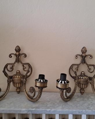 Coppia applique in bronzo