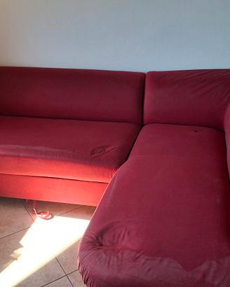 Divano letto angolare con contenitore