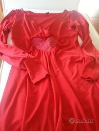 Abito Rocco Barocco rosso logo strass