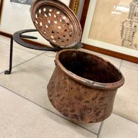 Pentola in rame primi ‘900 per caldarroste