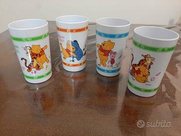 Set 4 bicchieri Winnie the Pooh