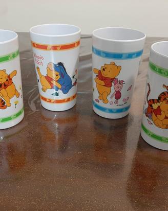 Set 4 bicchieri Winnie the Pooh