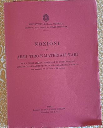 Volume " Manuale Regio Esercito 1939"