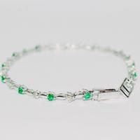 Tennis oro con smeraldi e brillanti