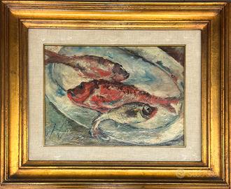 Angiolo Liverini pittore quadro olio Natura morta