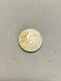 Moneta rara 50 centesimi anno 2002 AUSTRIA