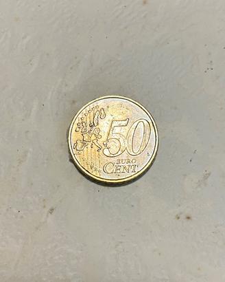Moneta rara 50 centesimi anno 2002 AUSTRIA