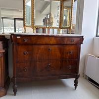 Cassettone '800 in legno con piano in marmo