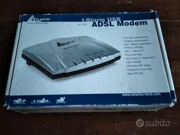 MODEM ATLANTIS ADSL Vintage compreso cavi usb+lan
