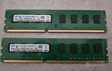 2x4 GB RAM Samsung, 1333 MHz 144 pin