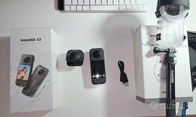 insta 360 con accessori originali in garanzia