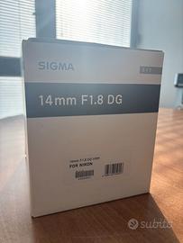Sigma 14mm F1.8 DG attacco Nikon