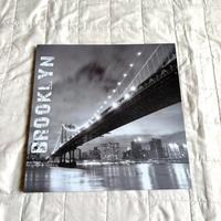 Quadro stampa bianco e nero del ponte di Brooklyn