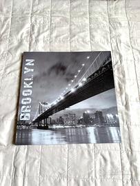 Quadro stampa bianco e nero del ponte di Brooklyn