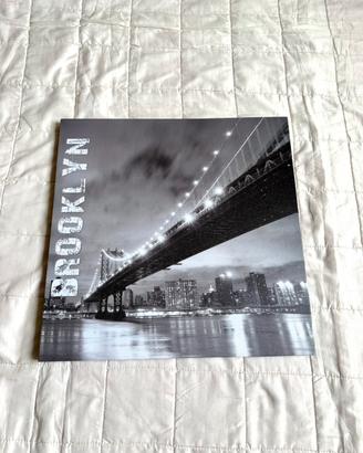 Quadro stampa bianco e nero del ponte di Brooklyn