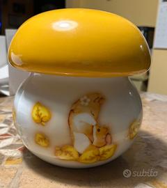 Biscottiera THUN bosco incantato forma a fungo