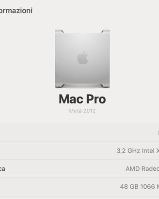 Mac Pro 5.1 Quad Core 3,2 GHz SSD 1TERA