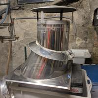 comignolo con conversa in acciaio inox coibentato