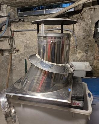 comignolo con conversa in acciaio inox coibentato