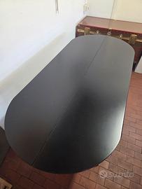 Tavolo ovale pieghevole / consolle - LACCATO NERO
