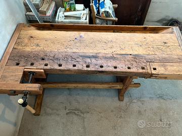 Tavolo da falegname restaurato