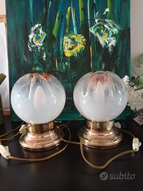 coppia Lampade vetro Murano 