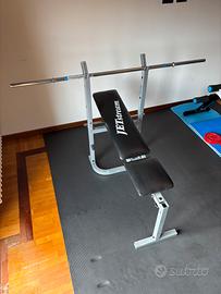 Panca Regolabile con Rack e Bilanciere