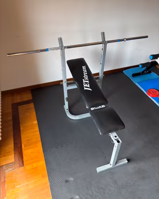 Panca Regolabile con Rack e Bilanciere