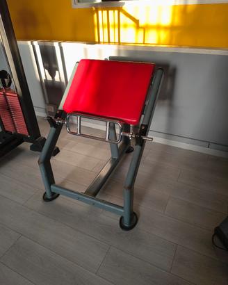 Panca Scott con bilanciere a presa neutra 