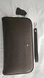 Pochette Borsello da mano in pelle granata