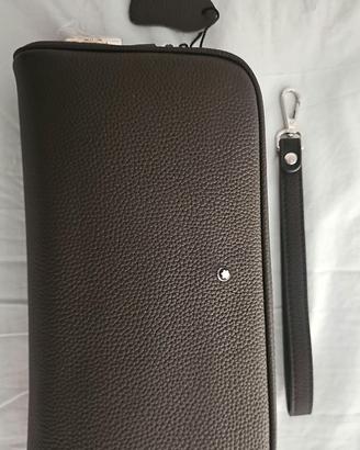 Pochette Borsello da mano in pelle granata