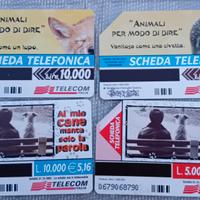 Quattro tessete telefoniche animali