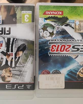 Giochi PS3 Fifa e PES