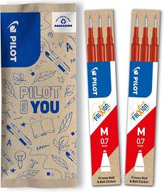 Pilot FriXion, 2 set da 3 Ricariche colore ROSSO