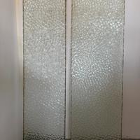 Coppia vetri smerigliati porte interne anni ‘60